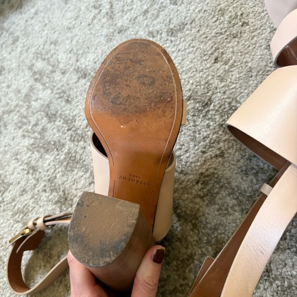 Givenchy Nude Block Heel Sandals - Picture 5 of 9